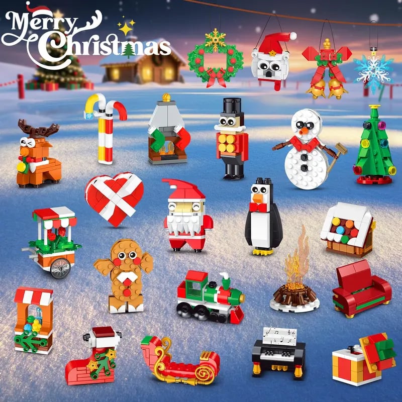 CraftVent | 24 Dagen Kerst Countdown Ornamenten Bouwset Adventkalender