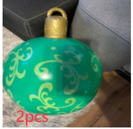 Opblaasbare Kerstbal Buiten Decoratie 60cm – Weerbestendige PVC Kerstdecoratie