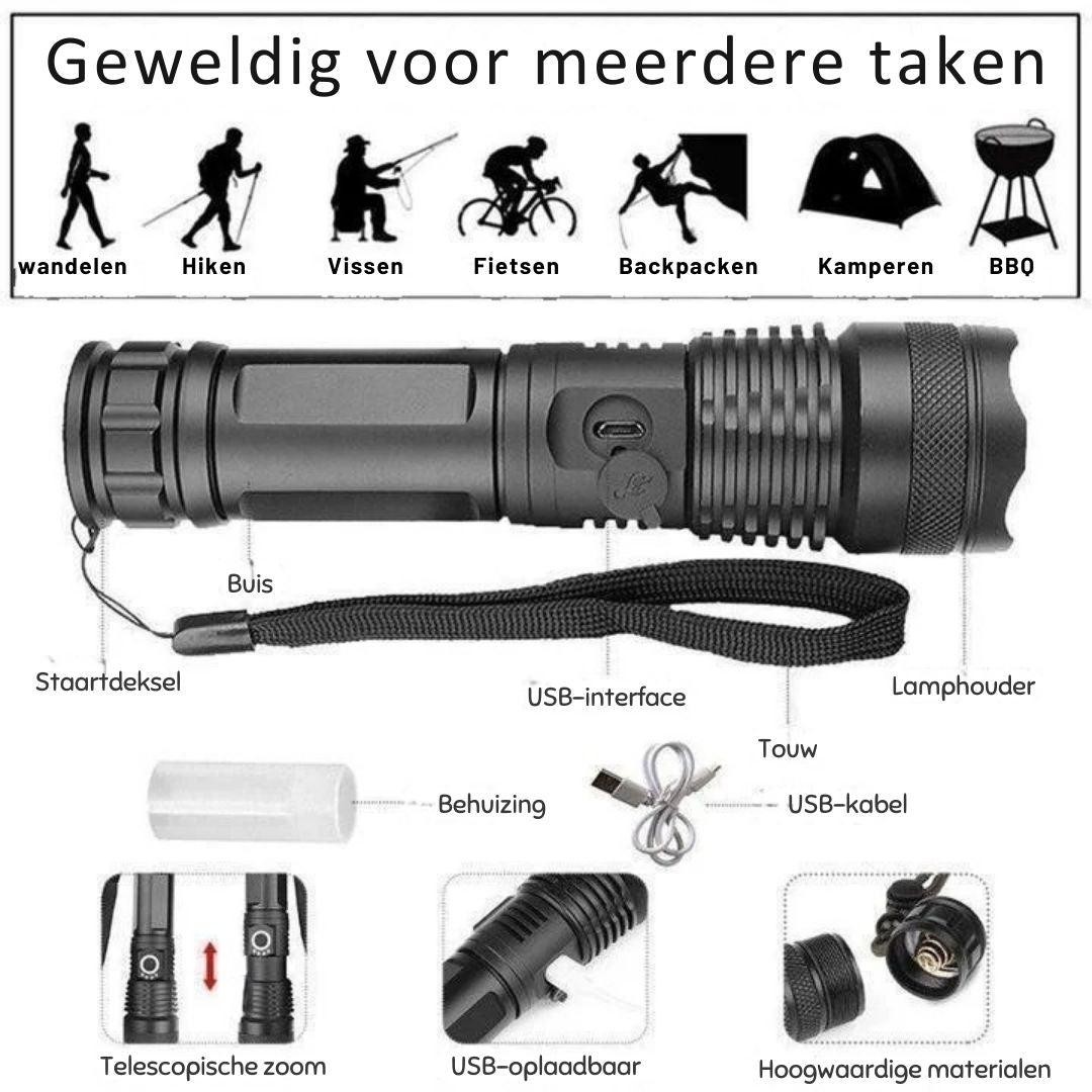 90000 Lumen XHP50.2 Meest Krachtige Zaklamp