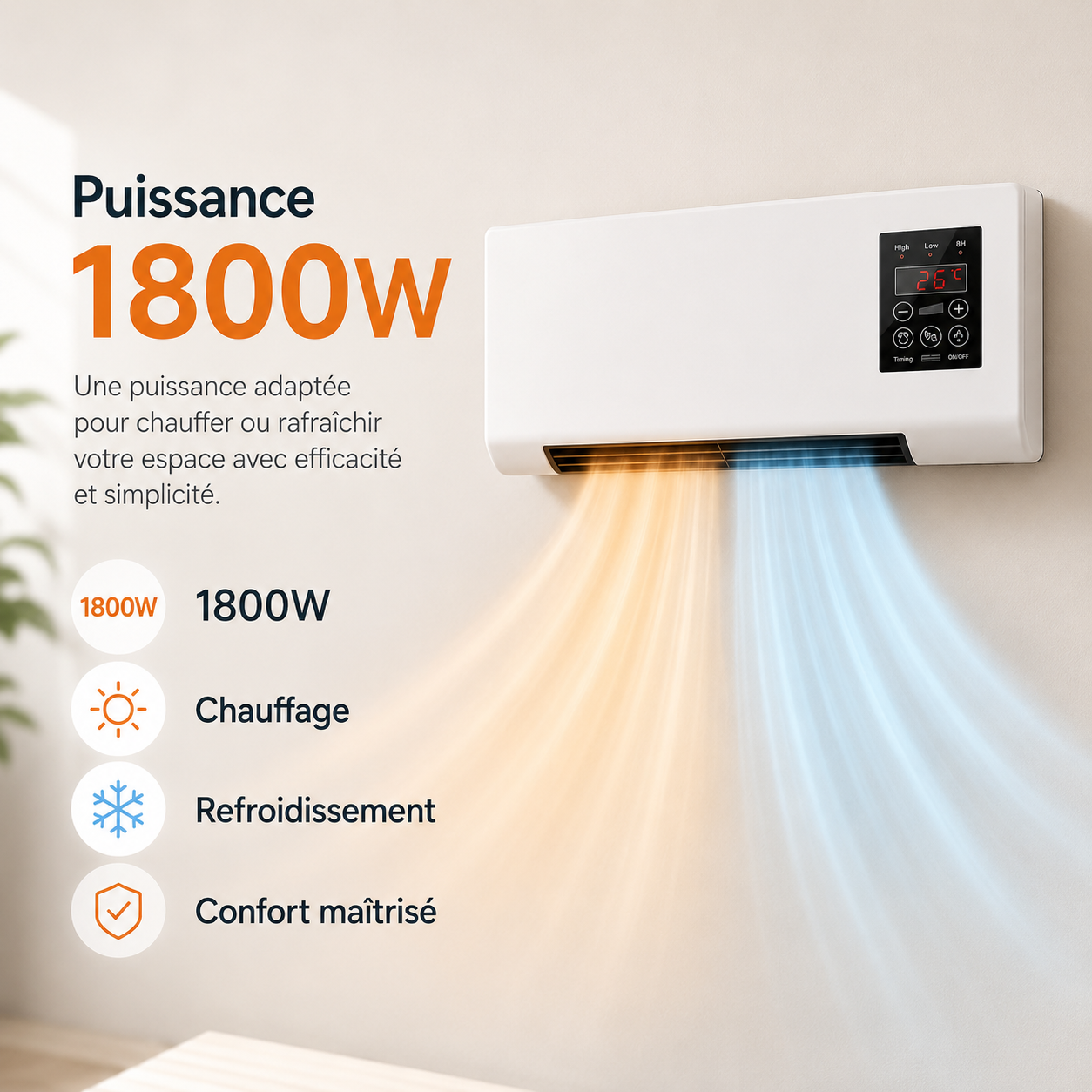 Klimaatbeheersing | Verwarming en Koeling | Muurmontage met Afstandsbediening