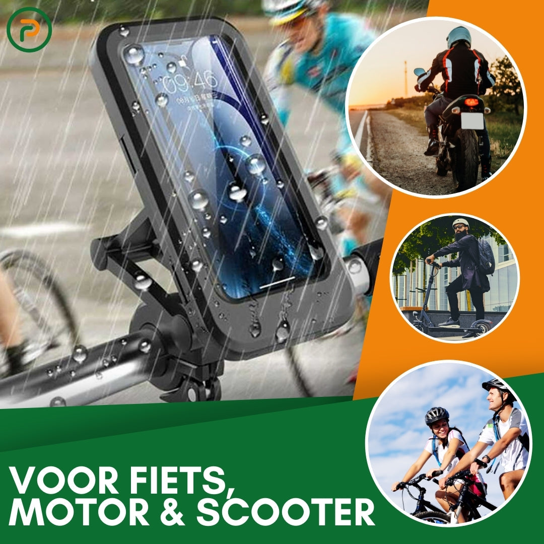 HydroGuard Case | Universele waterdichte telefoonhouder voor de fiets of motor