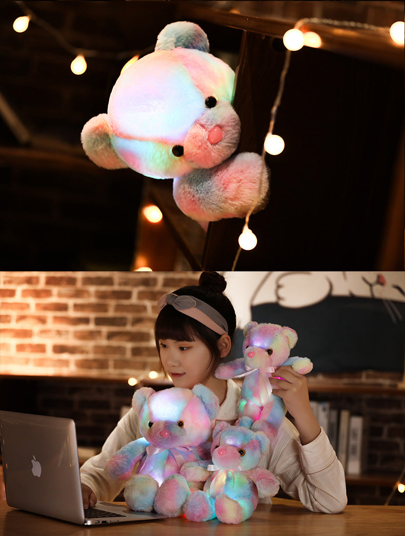 GlowBear | Kleurrijke LED Licht Teddybeer Pluche Speelgoed Kerstaanbieding