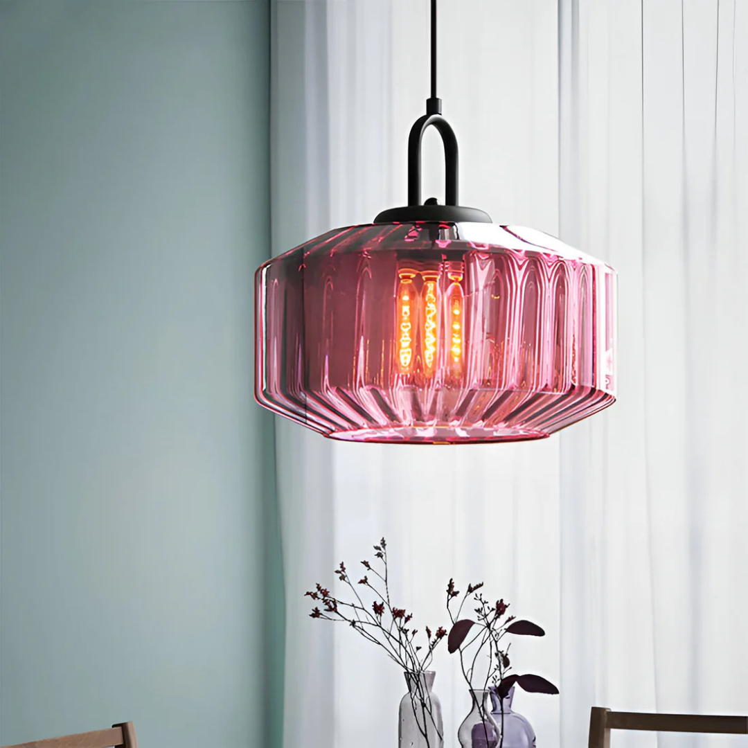 Mireta - Retro Gekleurd Glazen Hanglamp