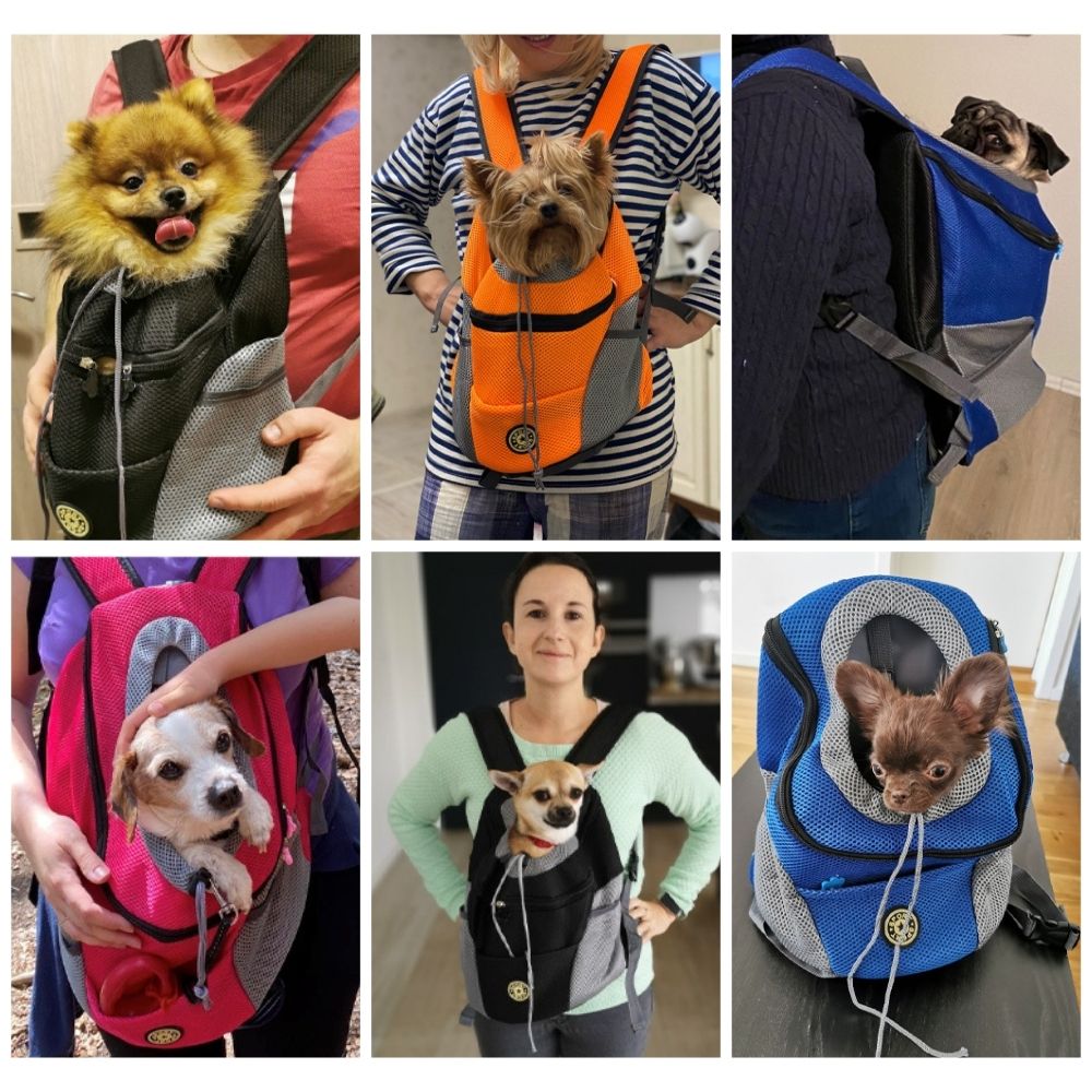 Premium Hondenrugzak Draagtas met Ademend Gaas en Handige Opbergruimte voor Buitenavonturen - Verstelbaar voor Honden tot 25 lbs