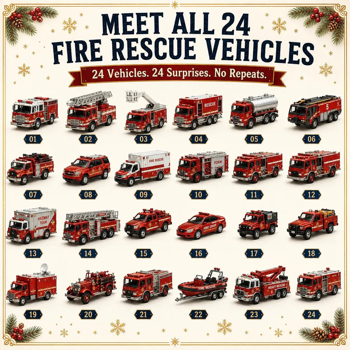 🚧 Bouw de Vloot Collectie 24-Daagse Voertuigen Advent Kalender Serie | ✨ Een Nieuw Avontuur Elke Ochtend