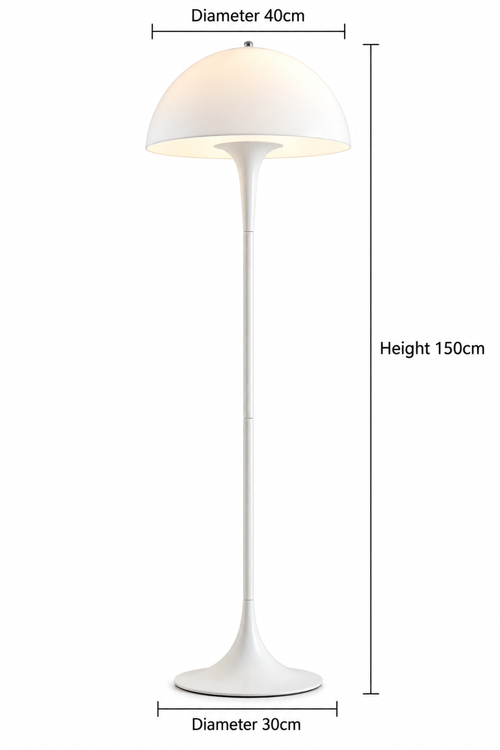 Panthella Tafellamp – Mid-Century Champignon Tafellamp met Zacht Verspreid Licht