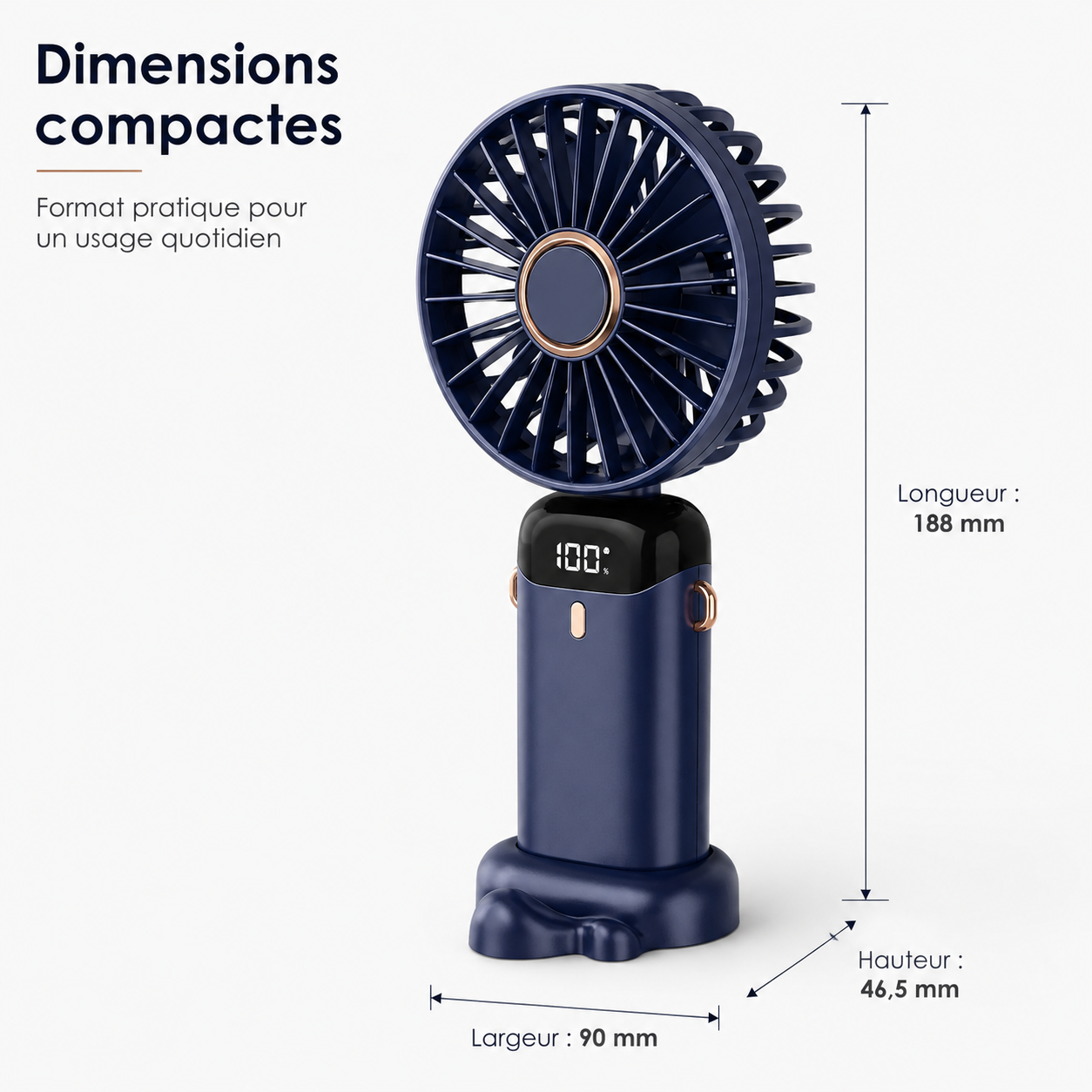 Draagbare Oplaadbare Ventilator 5000mAh
