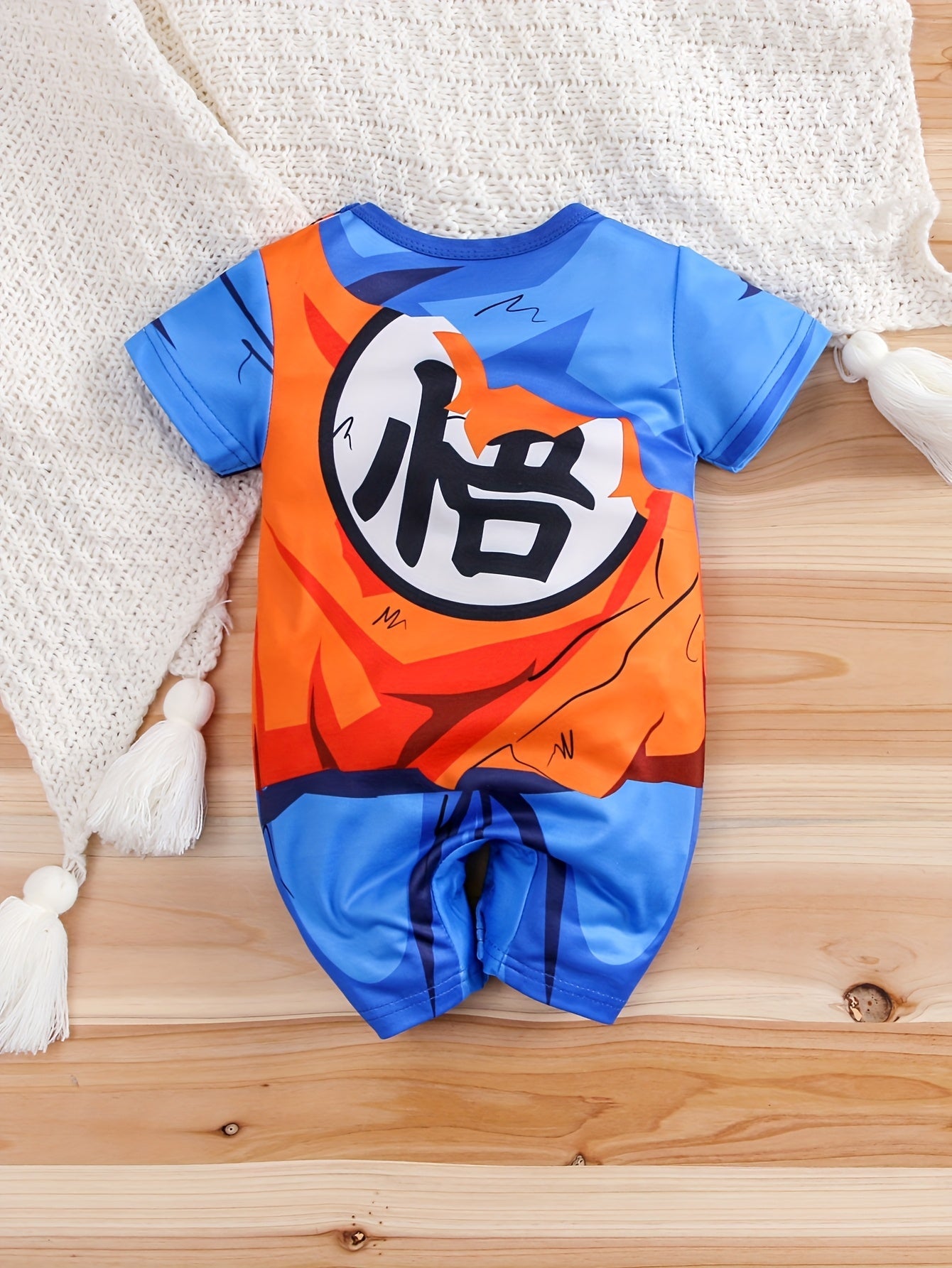 Baby Korte Mouwen Halloween Anime Kostuum Romper | Drukknoop Sluiting