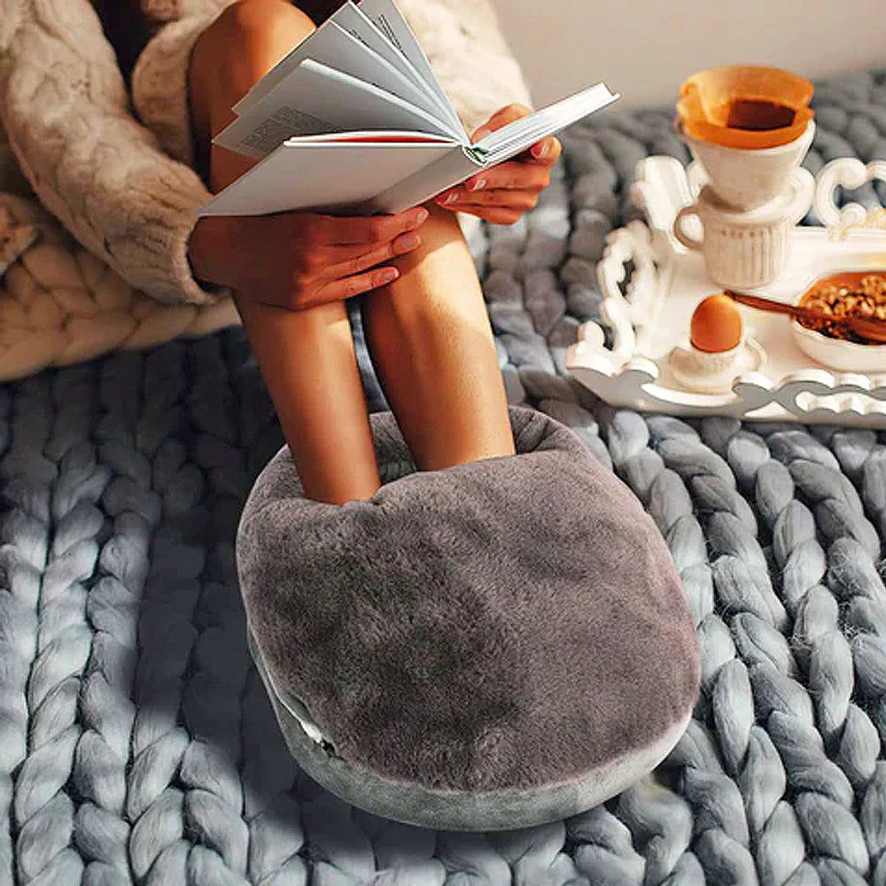 WarmNest XL Elektrische Voetverwarmer – Pluche Comfort & Instelbare Warmte