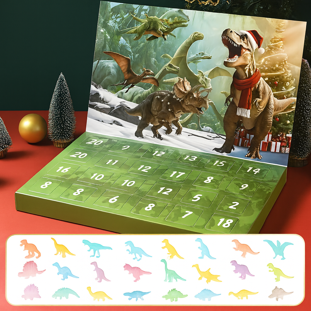 Dinosaurussen Adventskalender – 24 Dinosaurusfiguren voor Kinderen