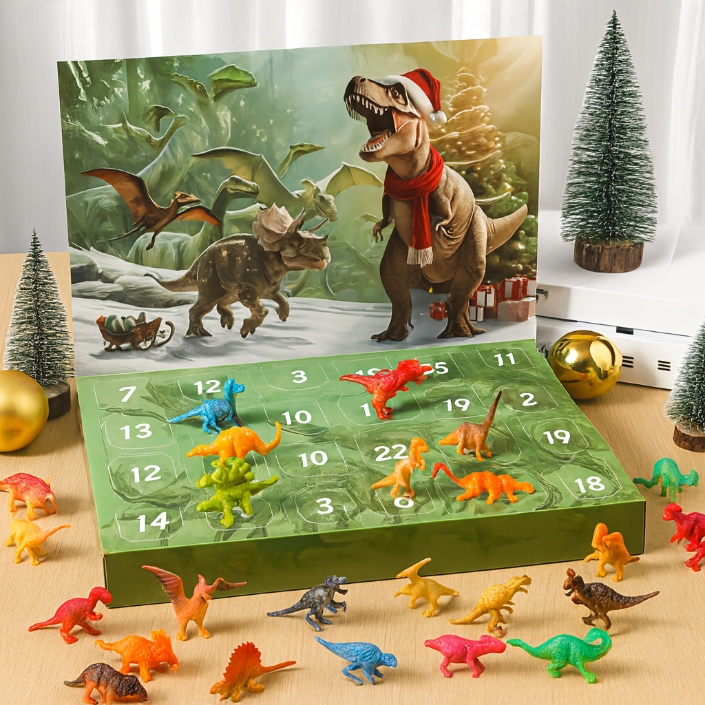 Dinosaurussen Adventskalender – 24 Dinosaurusfiguren voor Kinderen