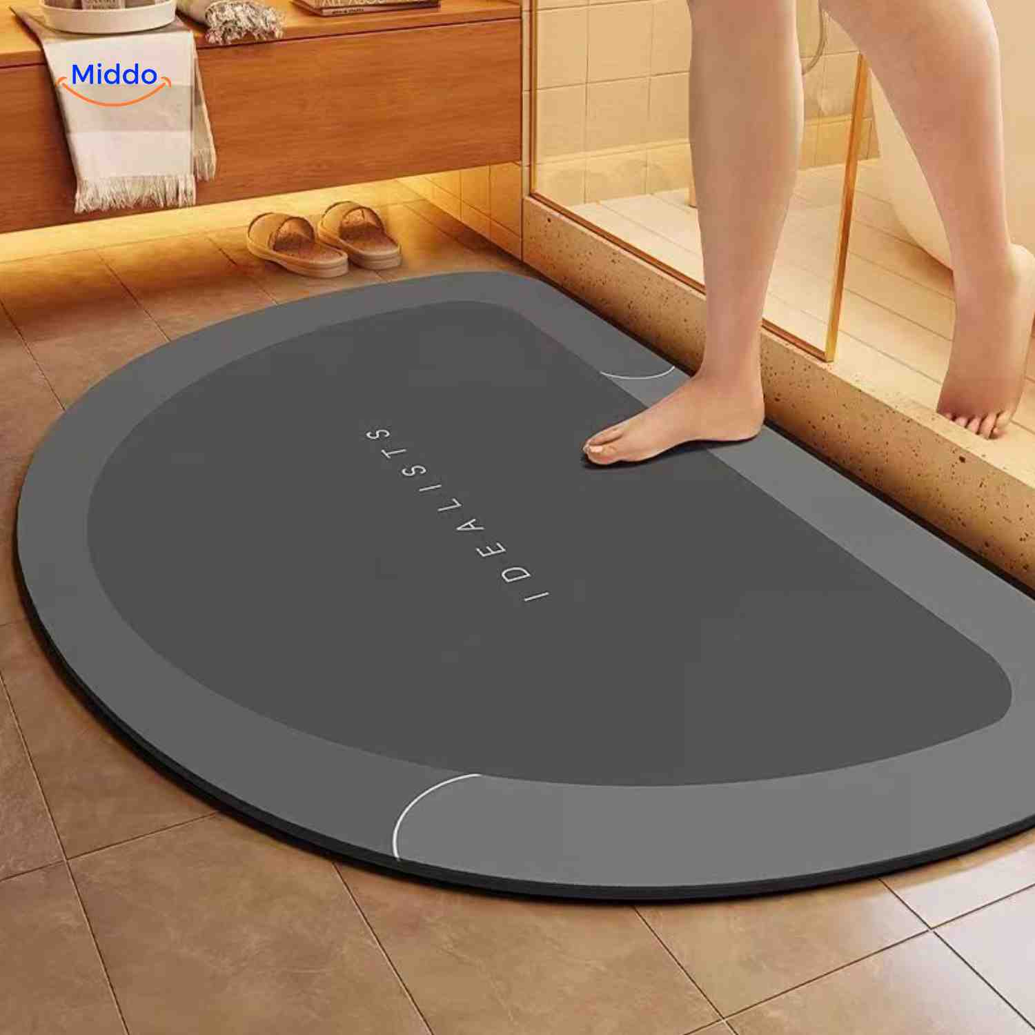 AquaSafe Badmat | Sneldrogend, antislip en waterabsorberend