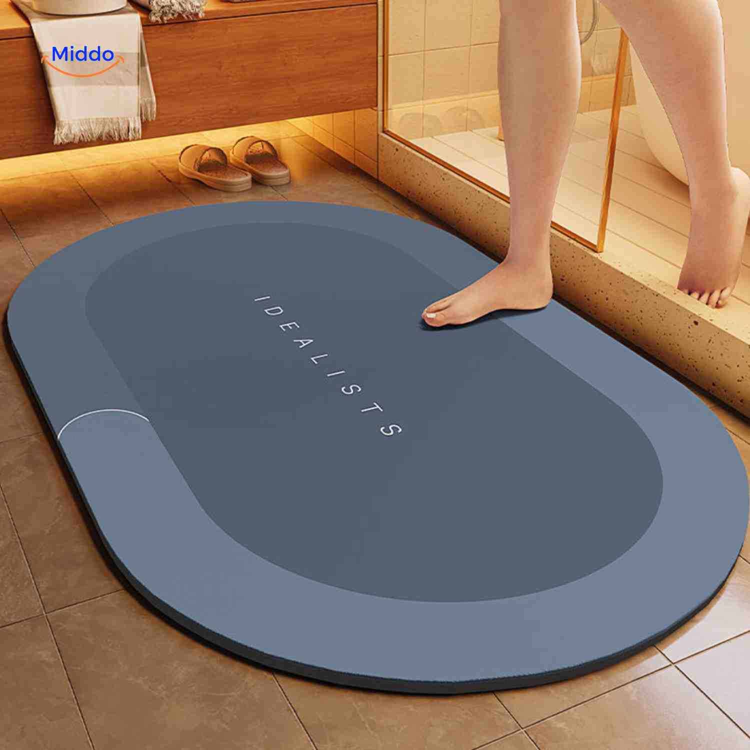 AquaSafe Badmat | Sneldrogend, antislip en waterabsorberend