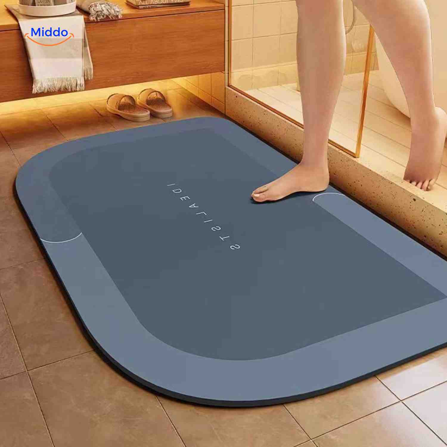 AquaSafe Badmat | Sneldrogend, antislip en waterabsorberend