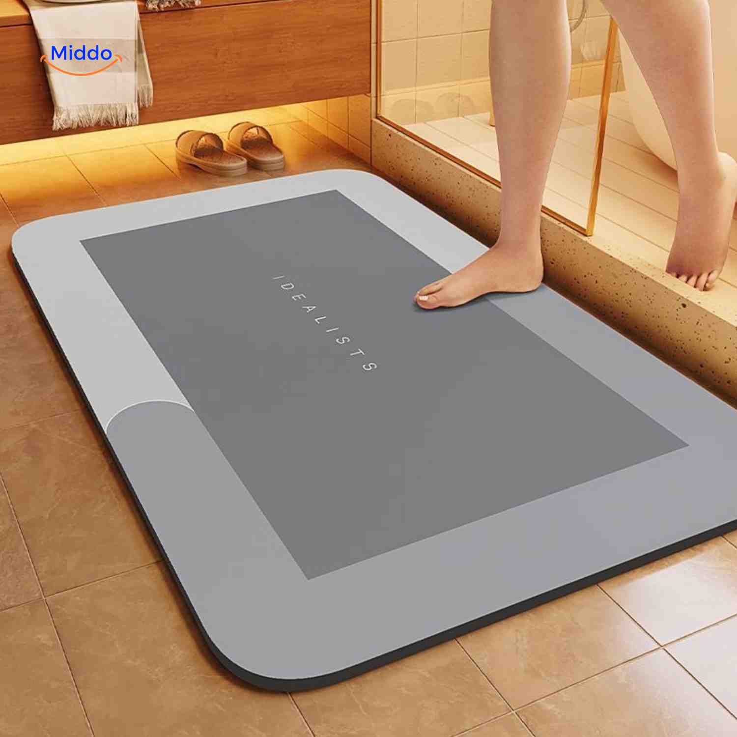 AquaSafe Badmat | Sneldrogend, antislip en waterabsorberend