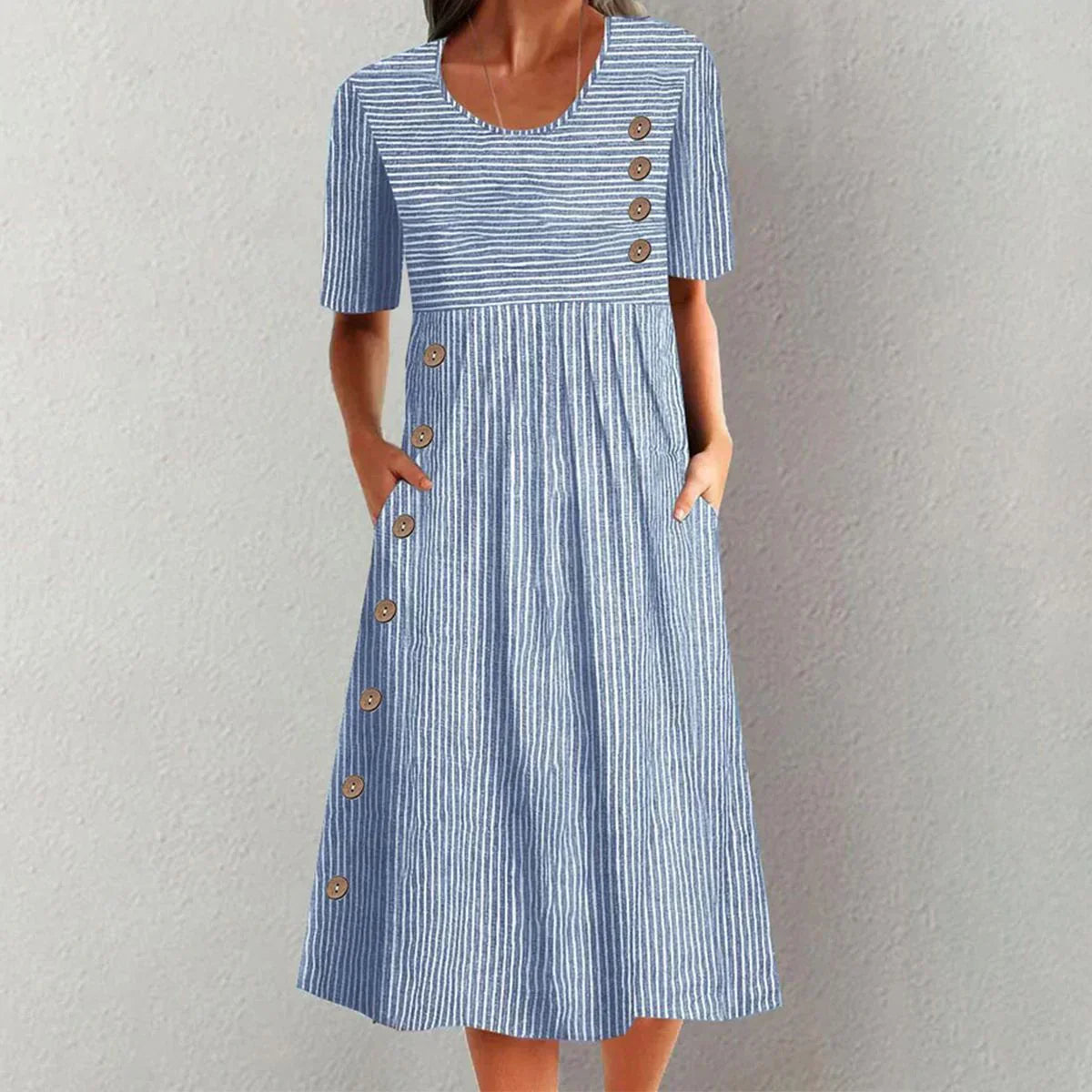 Pia | Casual Zomer Midi Jurk voor Dames