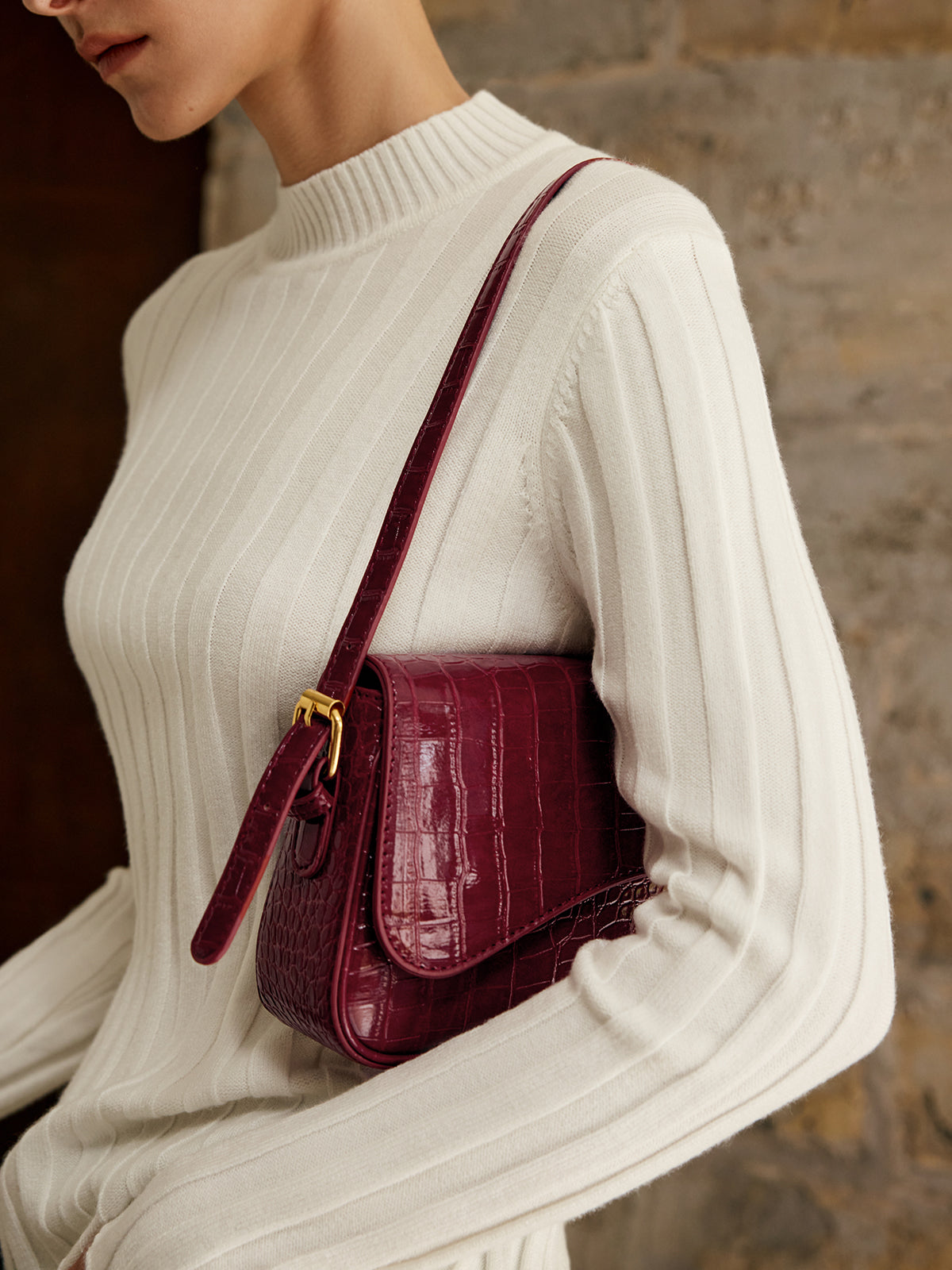 Dames Schoudertas Geruit Patroon Één Maat Polyurethaan