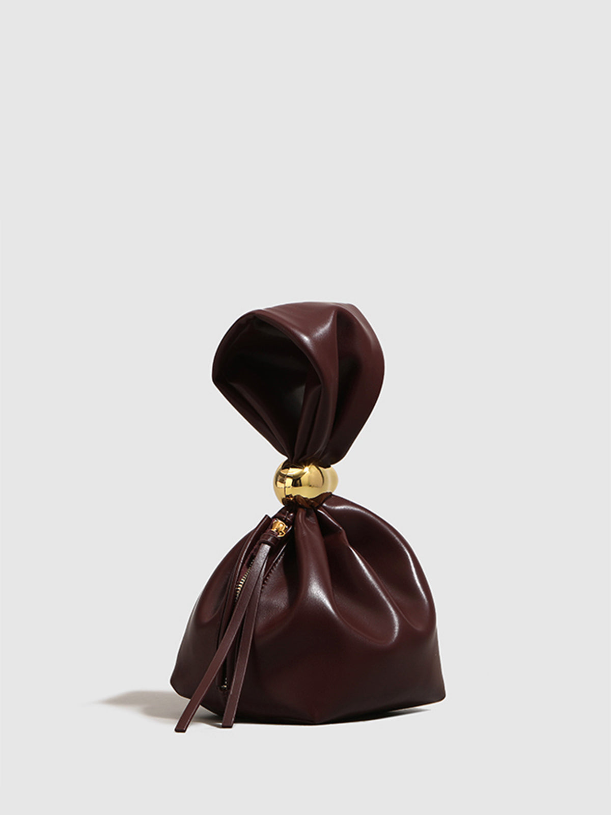 Dames Handtas Terracotta Rood Één Maat Faux Leer met Gouden Accent