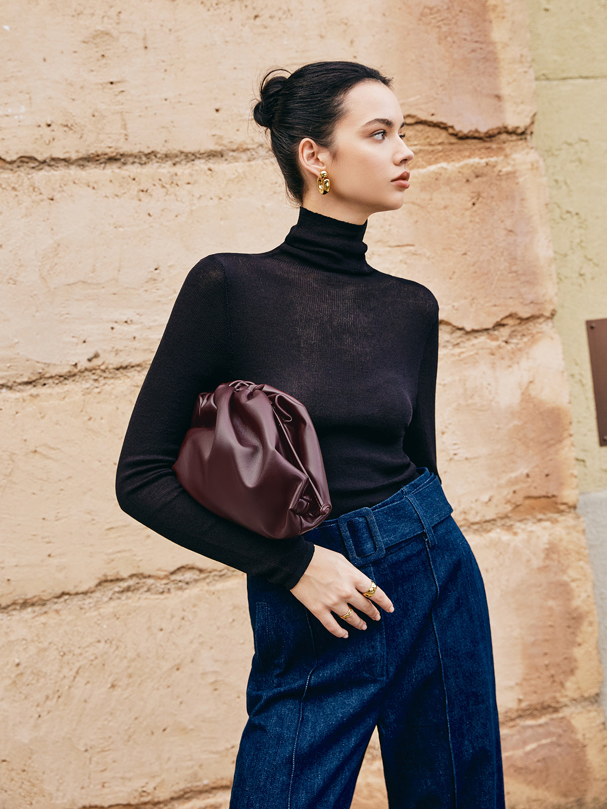 Dames Clutch Tas Zwart Één Maat Polyurethaan