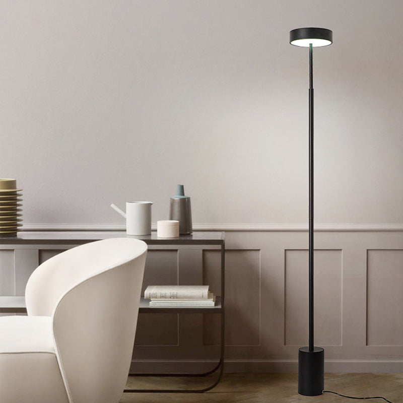 Contemporary Scandinavische Ronde IJzeren LED Staande Vloerlamp Voor Slaapkamer
