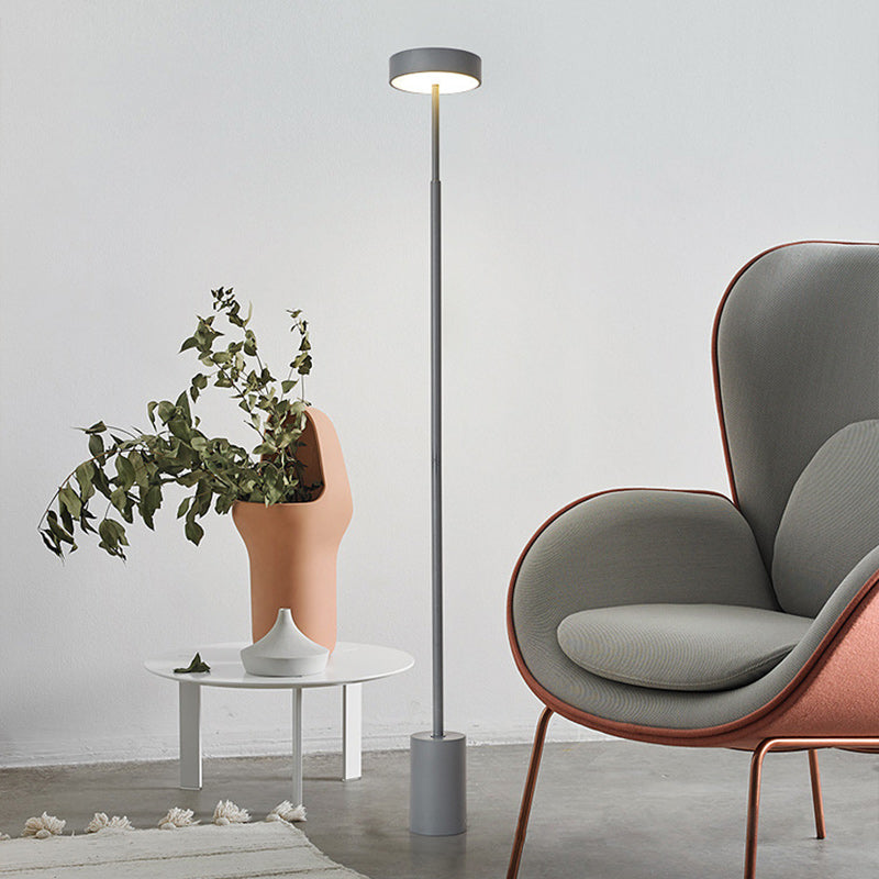 Contemporary Scandinavische Ronde IJzeren LED Staande Vloerlamp Voor Slaapkamer