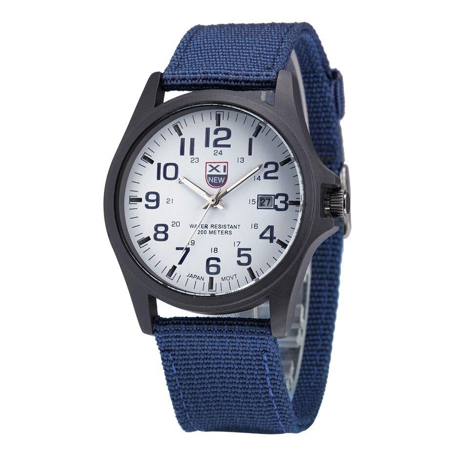 Militaire Stijl Robuuste Horloge met Verlichte Wijzerplaat, Waterdicht, Stopwatch en Datumweergave