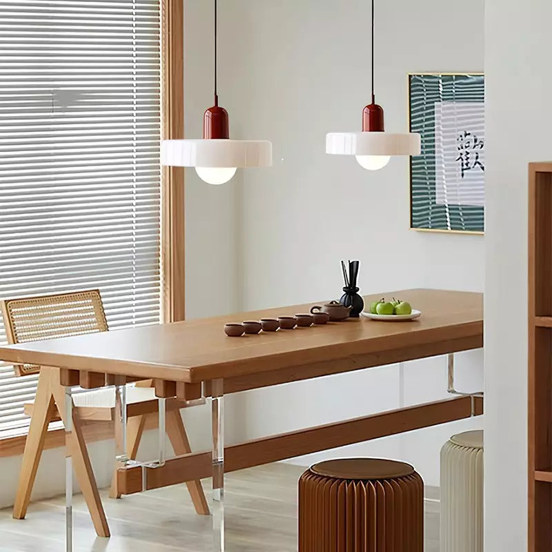Bauhaus Hanglamp in Gekleurd Glas