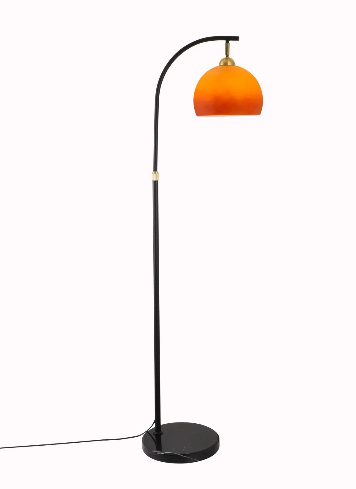 Bauhaus Arc Vloerlamp met Glazen Lampenkap – Minimalistische Designlamp