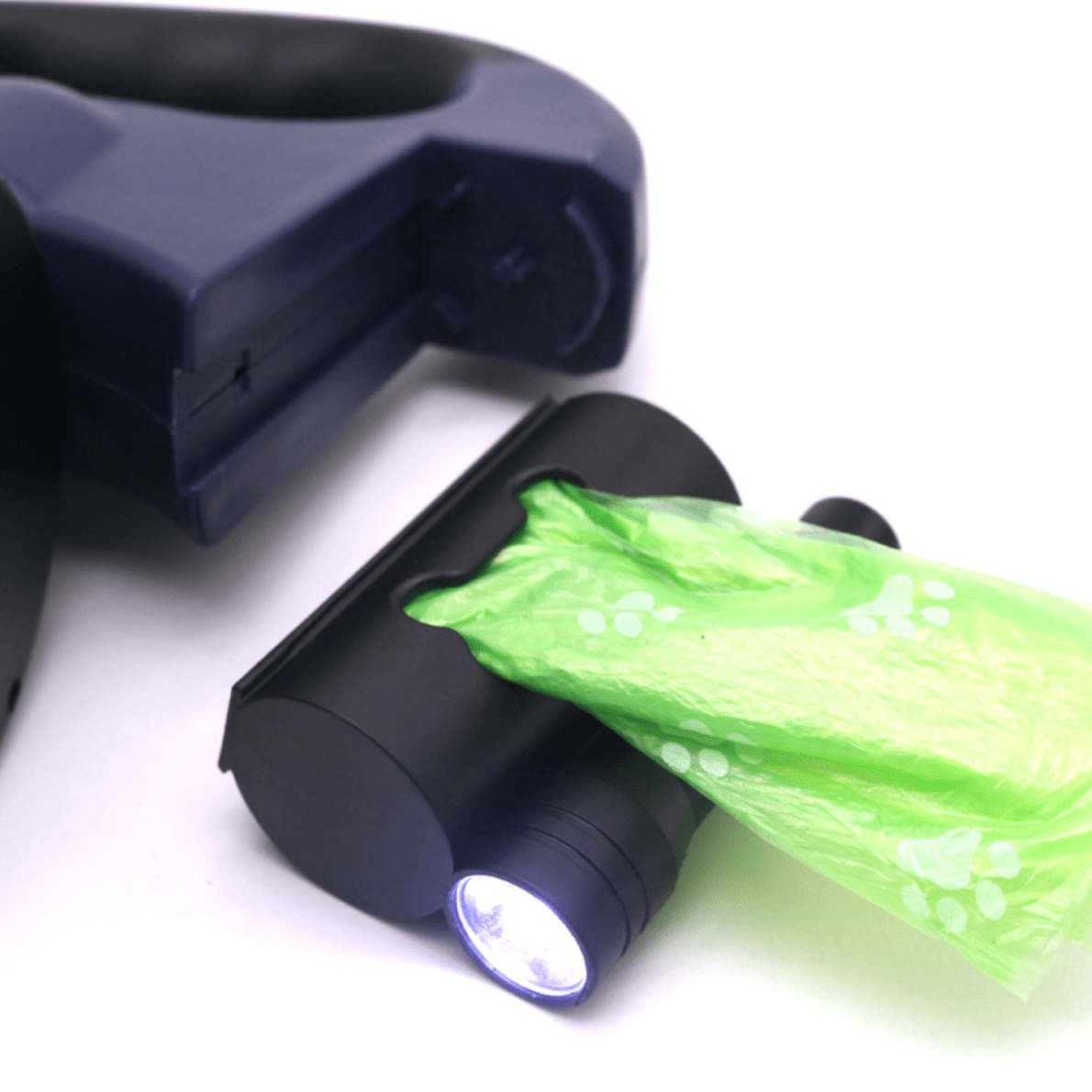 LumiPup - Dubbele hondenlijn met zaklamp om te wikkelen