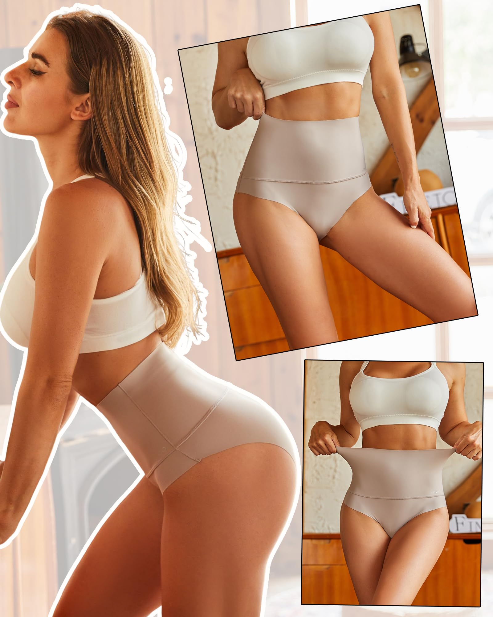 LuxeSilhouette 5-Pack Hoge Taille Slipjes | Perfecte buikcontrole voor een slanker figuur