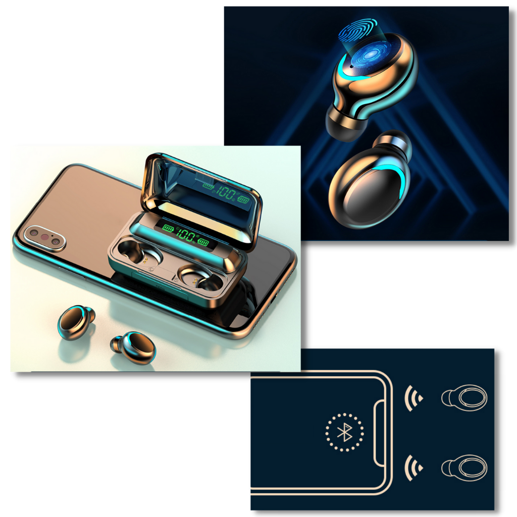 Bluetooth-oordopjes met oplaadbare batterijbox