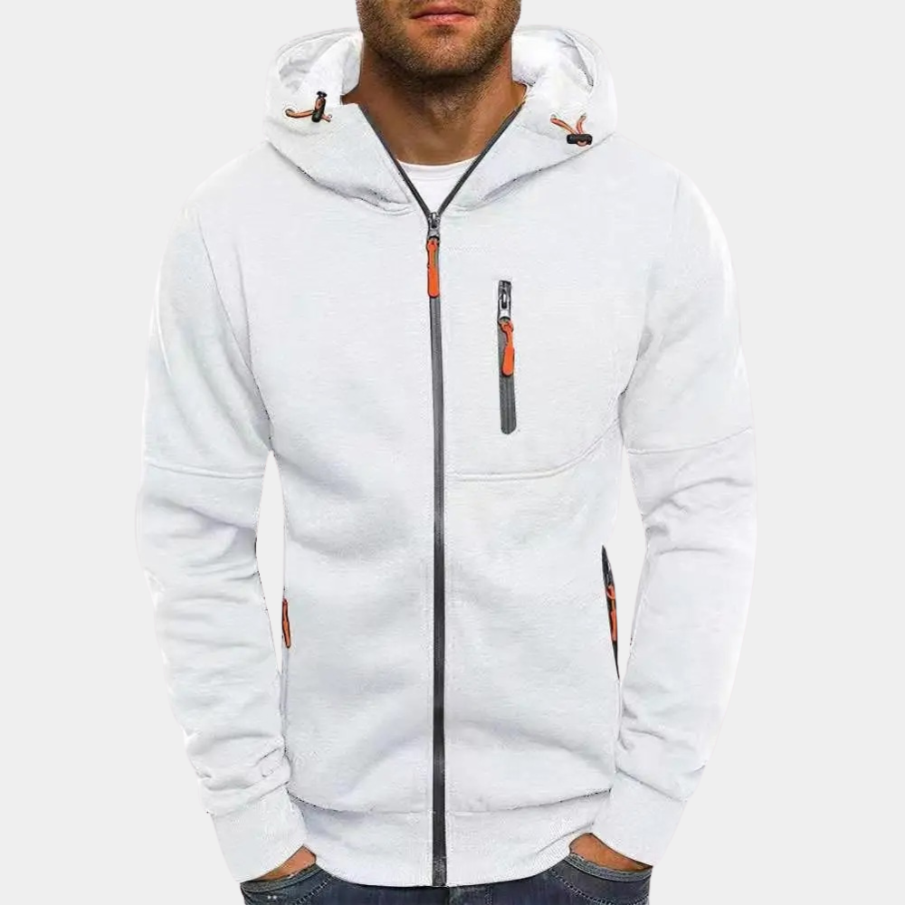 Karl | Casual heren hoodie met rits