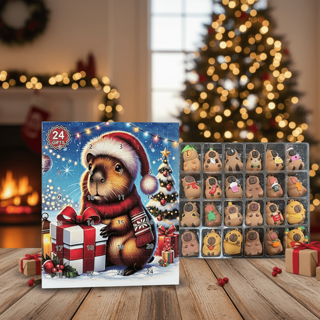 Capybara Adventskalender 2026 – 24 Schattige Capybara Figuren voor Kinderen