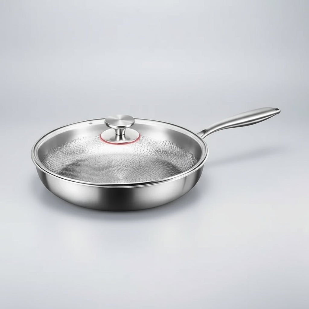 COOKVION – Titanium Gehamerde Anti-aanbak Koekenpan Voor Inductiekookplaten En Moderne Keukens