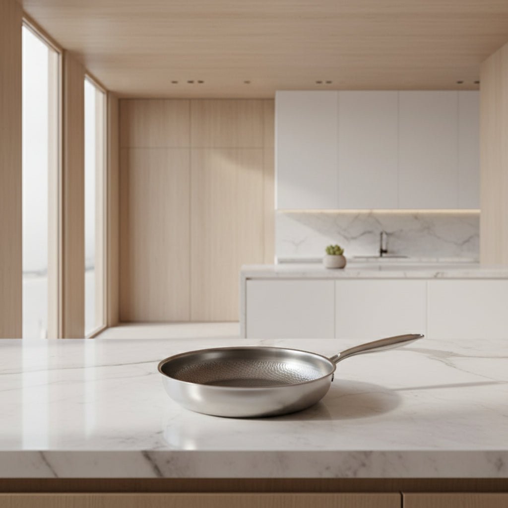 COOKVION – Titanium Gehamerde Anti-aanbak Koekenpan Voor Inductiekookplaten En Moderne Keukens