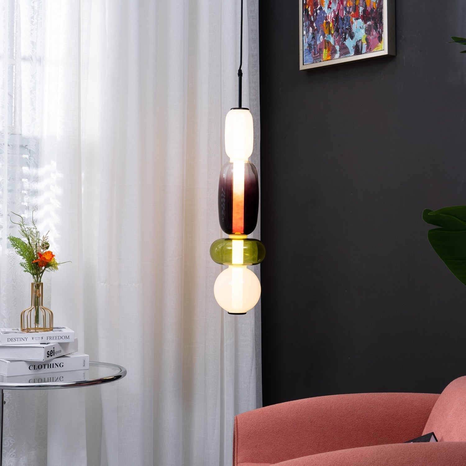Gekonfijt Glazen Hanglamp
