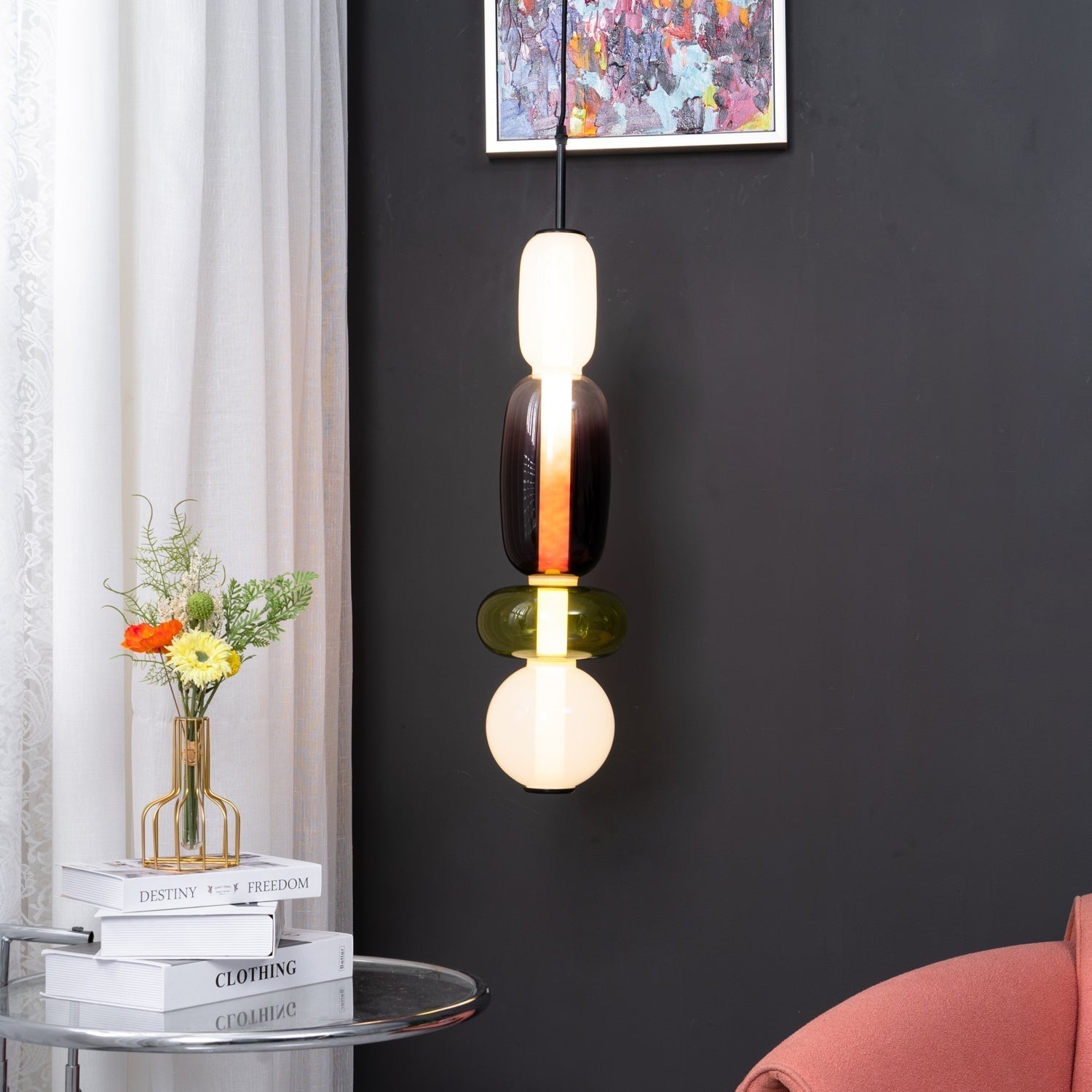 Gekonfijt Glazen Hanglamp