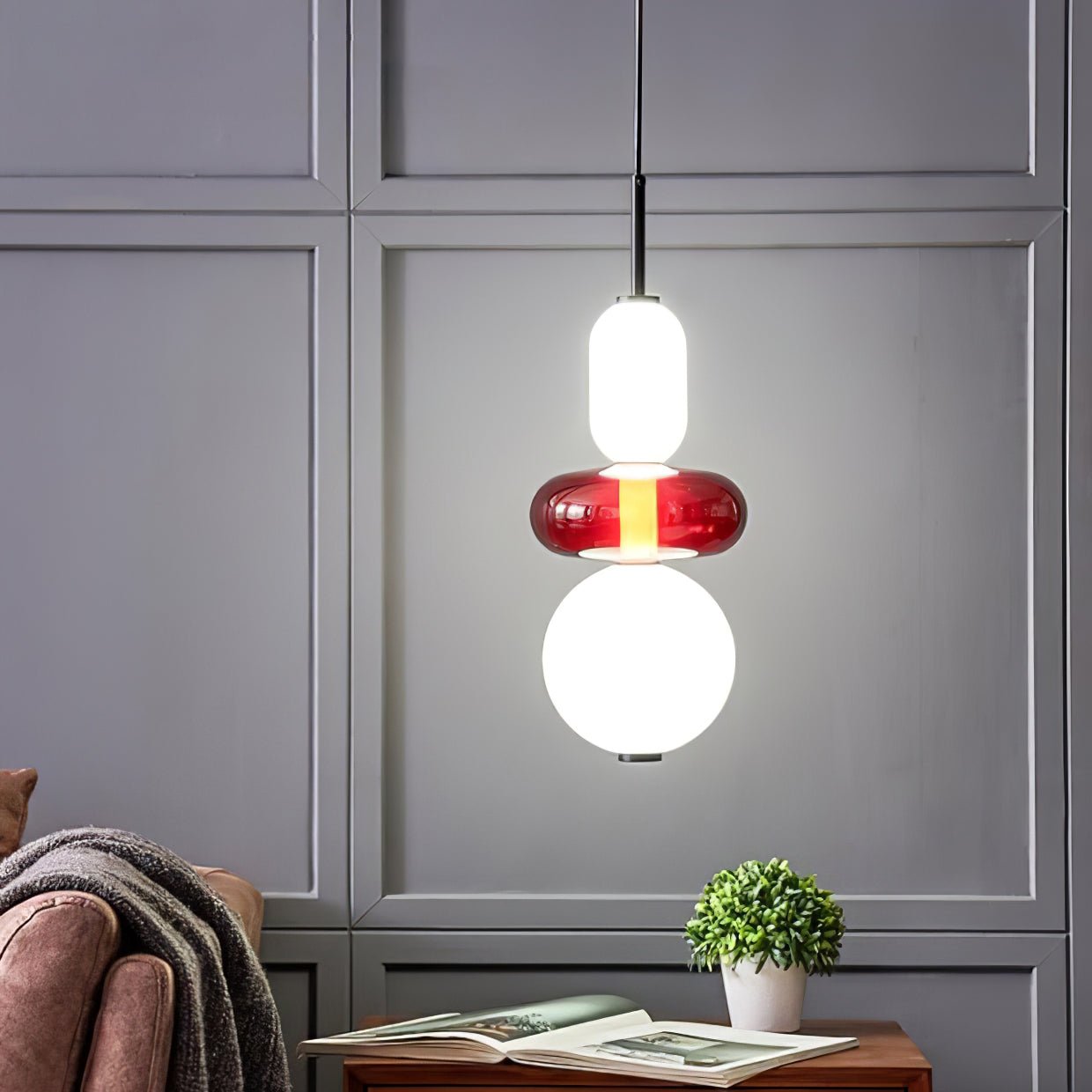 Gekonfijt Glazen Hanglamp