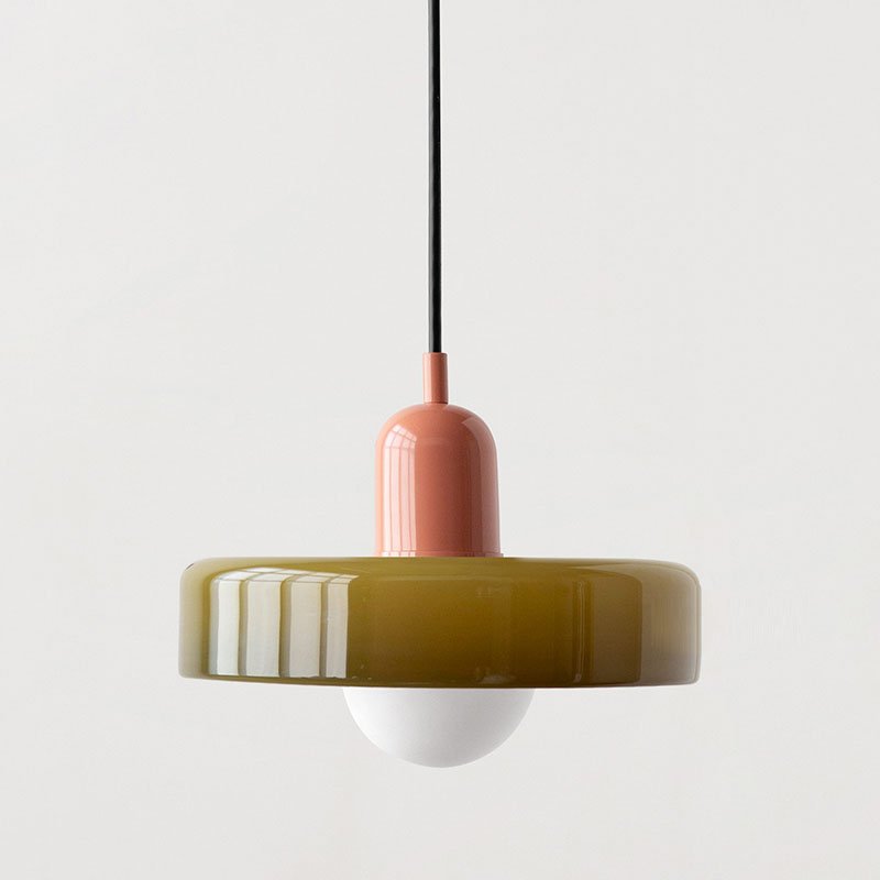 Bauhaus Gekleurde Glazen Hanglamp voor Moderne Interieurs