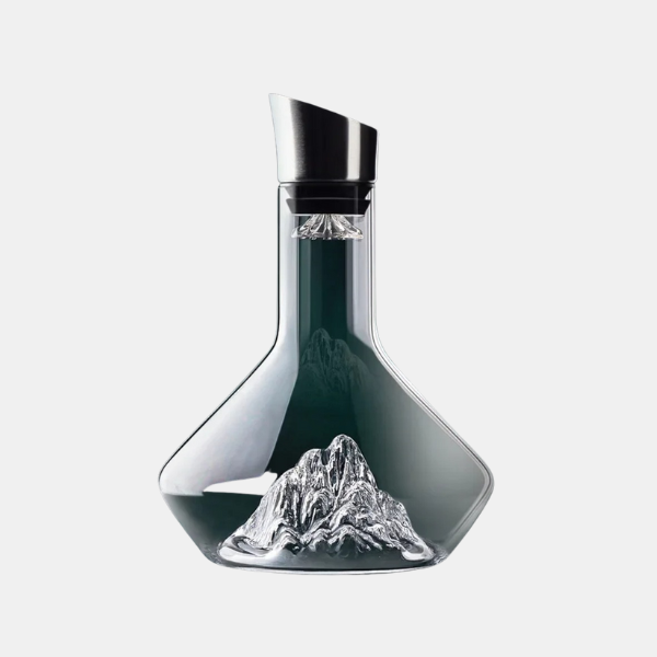 Blei-vrije kristallen karaf met Iceberg-basis – 1500 ml decanteerkaraf voor rode wijn