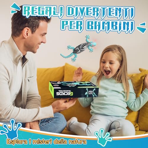 GecoFun Afstandsbediening Hagedis | Interactieve hagedis met heldere LED-ogen en realistische bewegingen voor kinderen vanaf 3 jaar