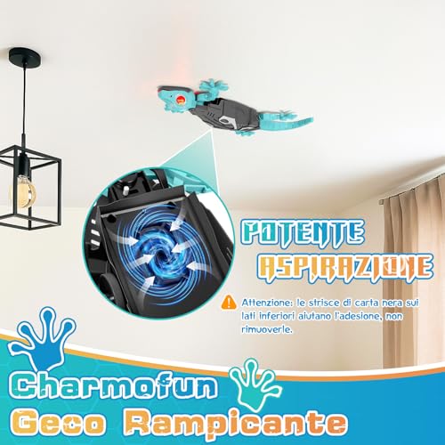 GecoFun Afstandsbediening Hagedis | Interactieve hagedis met heldere LED-ogen en realistische bewegingen voor kinderen vanaf 3 jaar