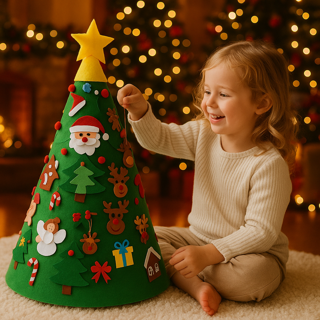 Montessori 3D Vilt Kerstboom