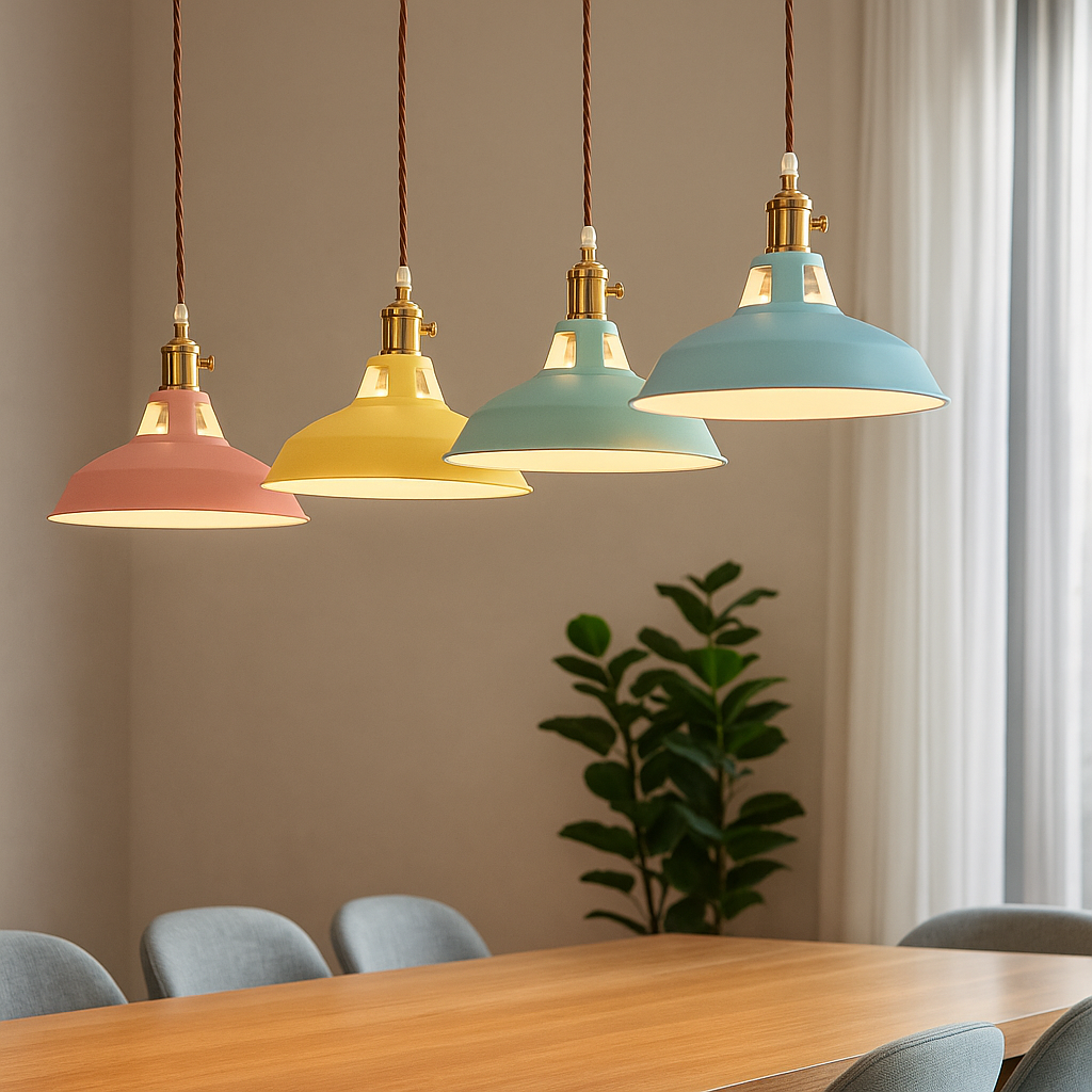 Industriële kleurrijke metalen dompendel LED 1-licht