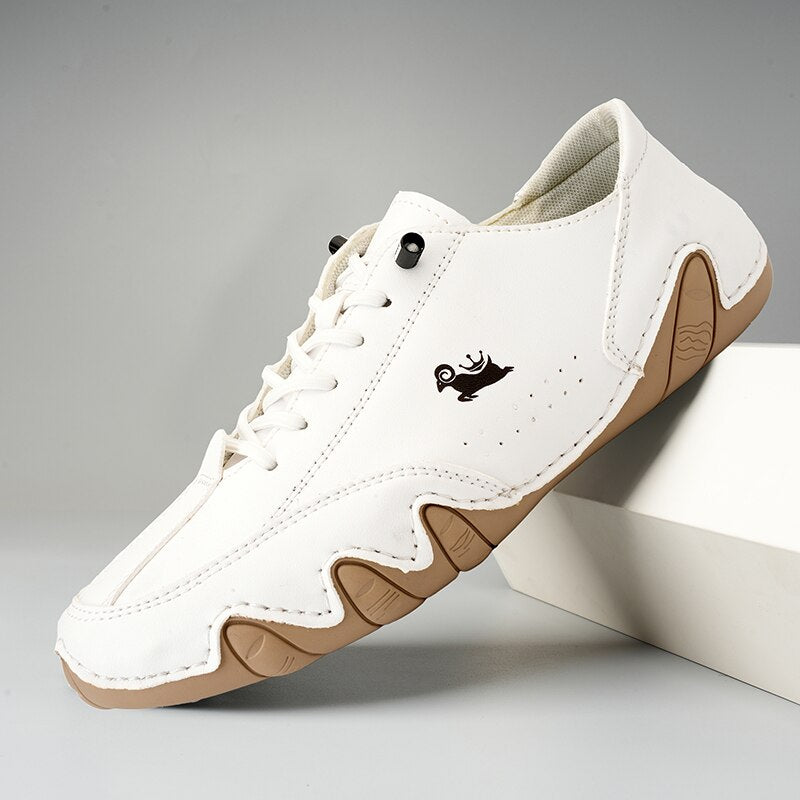 Baarvoets leren schoenen voor mannen en vrouwen – Minimalistische wandelschoenen met brede tenen