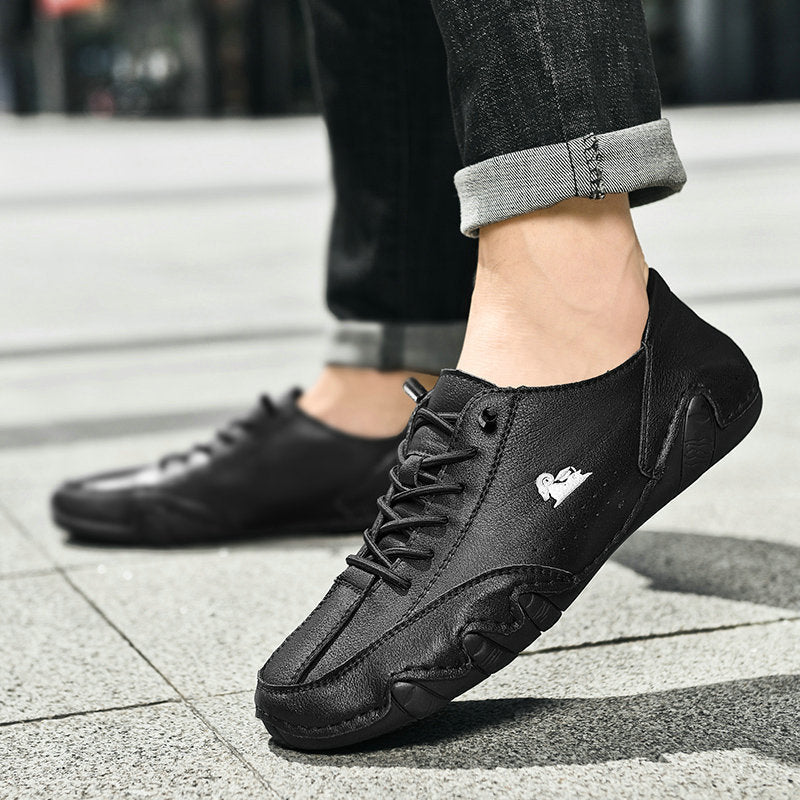 Baarvoets leren schoenen voor mannen en vrouwen – Minimalistische wandelschoenen met brede tenen