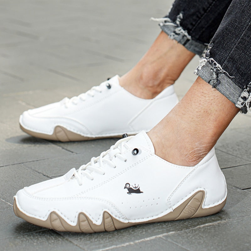Baarvoets leren schoenen voor mannen en vrouwen – Minimalistische wandelschoenen met brede tenen