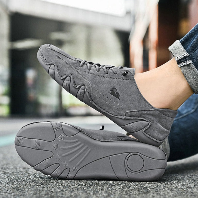 Baarvoets leren schoenen voor mannen en vrouwen – Minimalistische wandelschoenen met brede tenen