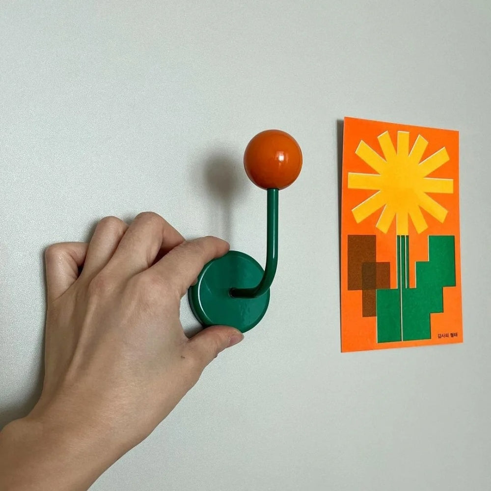 MagneSphere Houten Magnetische Wandhaken – Kleurrijke Opbergoplossing Zonder Boren