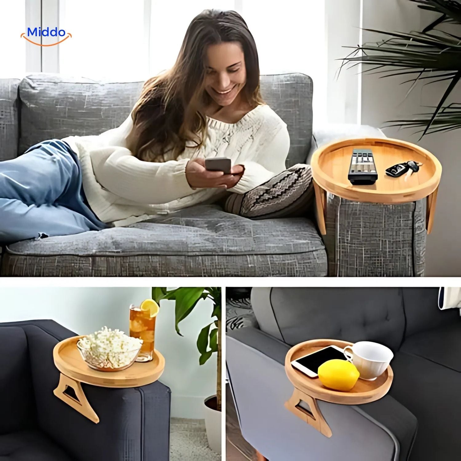 SitzGenuss Klapptisch | Praktische Armlehnentisch voor Snacks & Dranken